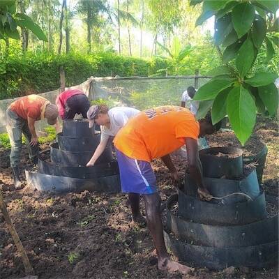 Volunteer in a community resource centre in KENYA