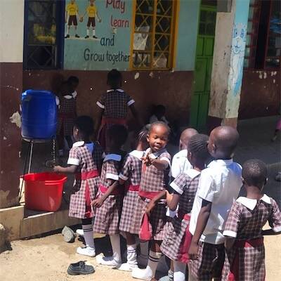 Volunteer in a community resource centre in KENYA